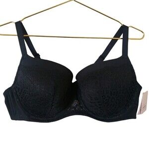 Auden Lace Underwire Bra in Black Size 42D
